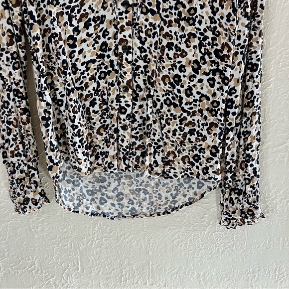 Anthropologie Maeve Katia Leopard Print Ruffled Blouse - Picture 5 of 10